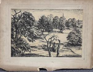OSOSKI Gerald Judah 1903-1981,Park with Numerous Trees,1928,Simon Chorley Art & Antiques 2014-07-23