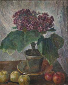 OSSECKI Wilk 1892-1958,Still life with a flower and apples,Desa Unicum PL 2021-06-24