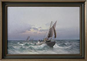 OSSIAN ANDERSSON Johan 1889-1975,marina con veliero,Casa d'Aste Martini IT 2022-01-27