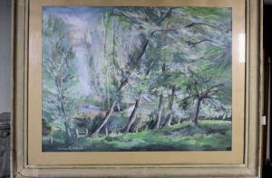 OSTERLIND Nanic 1909-1943,La rangée d'arbres,Saint Germain en Laye encheres-F. Laurent FR 2015-06-14