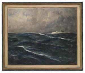 OSTERSETZER K,Steamer at sea,1910,Palais Dorotheum AT 2013-09-12