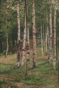 OSTROUKHOV Ilya Semenovich 1858-1929,Sketch for the painting 'Silver birches',Bonhams GB 2021-12-01