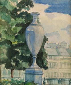 OSTROUMOVA LEBEDEVA Anna Petrovna 1871-1955,Summer Gardens, Petrograd,Shapiro Auctions US 2019-11-03