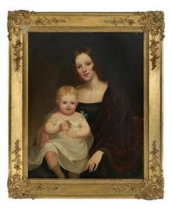 OTIS Bass 1784-1861,Portrait of a Mother and Child,New Orleans Auction US 2021-03-27