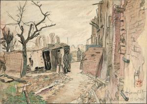 OTT Lucien 1870-1927,Vue des ruines de Boesinge,1916,Beaussant-Lefèvre FR 2022-02-11