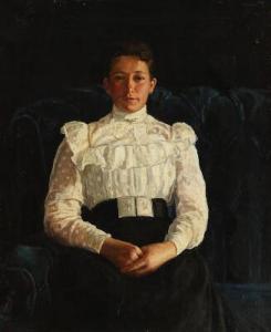 OTTESEN Johannes 1875-1936,Portrait of the artist's sister,Bruun Rasmussen DK 2021-06-07