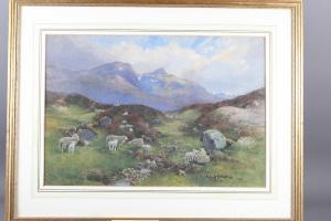 OTTEWELL Benjamin John 1847-1937,Sheep on the Coast, Scotland,1910,Jones and Jacob GB 2023-07-12
