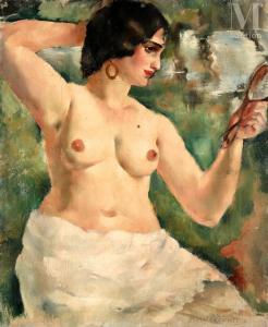 OTTMANN Henri 1877-1927,Femme nue au miroir,Millon & Associés FR 2023-02-03