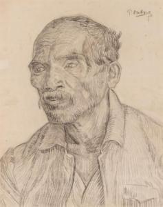 OUBORG Pieter 1893-1956,An old man 'Coolie',Venduehuis NL 2022-11-24