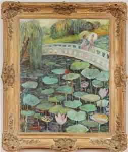 OUIDA George 1916-2014,Giverny Garden,Stair Galleries US 2013-06-01