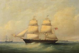 OULESS Philip John,The Jersey brig Hamon outward bound from the Chann,1857,Bonhams 2023-10-18