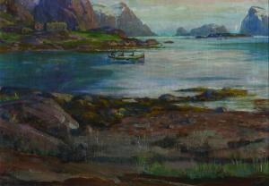 OUREN Karl 1882-1934,Mountain landscape with Lake,Hindman US 2006-01-22