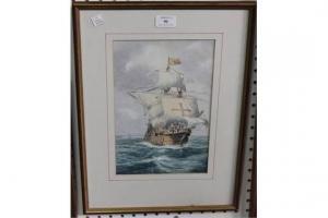 OUTHWAITE Will,Galleon at Sea,Tooveys Auction GB 2015-10-07