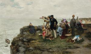 OUTIN Pierre 1840-1899,Sur la falaise,1878,Christie's GB 2022-12-13