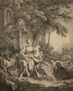 OUVRIER John 1725-1754,Two ladies with a dove in an ornamental garden,Duke & Son GB 2016-02-18