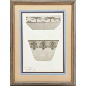 OVERBECK Hannah Borger 1870-1931,Iris - 2 Bowls,Rago Arts and Auction Center US 2019-02-23