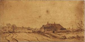OVERBEEK van Michiel 1600-1600,A farm beside a country lane,Christie's GB 2014-12-10