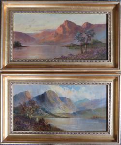OWEN Joel 1892-1931,A pair of mountainous wooded lake scenes,1929,Cuttlestones GB 2022-09-22
