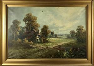 OWEN Joel 1800-1900,pair of landscapes, Dorking, Surrey,Reeman Dansie GB 2024-01-07