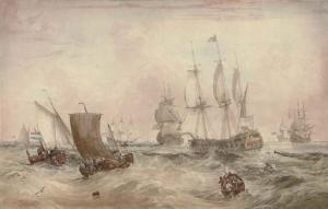 OWEN Samuel 1768-1857,A Naval squadron and other shipping off the Dutch ,1823,Christie's 2007-05-16