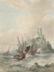 OWEN Samuel 1768-1857,Shipping off Mont St Michel, Normandy,Christie's GB 2023-07-04