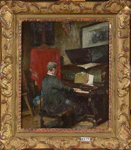 OYENS Pieter 1842-1894,Le pianiste,VanDerKindere BE 2021-04-20