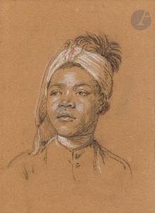 OZANNE Pierre 1737-1813,Tête d\’homme noir au turban,Ader FR 2023-03-23
