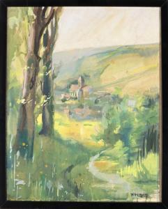 PÉRON Pierre 1905-1988,Vue de Locronan,Adjug'art FR 2023-07-08