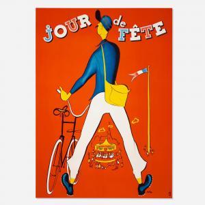 PÉRON René 1904-1972,Jour de fête poster,1960,Toomey & Co. Auctioneers US 2022-12-13