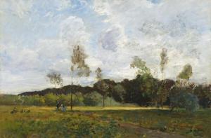 PAAL Laszlo 1846-1879,French Landscape with Bright Clouds,1871,Kieselbach HU 2019-05-20