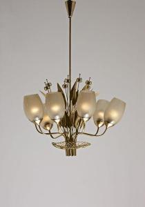 PAAVO TYNELL,Eight- arm chandelier,1948,Phillips, De Pury & Luxembourg US 2010-04-28
