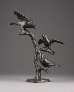 PABST Josef 1879,Drei Vögel auf einem Baum,Hargesheimer Kunstauktionen DE 2022-09-07