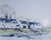 PACE Anthony 1930,PEARCE , 'Near Broadway', watercolour, 28cm x 38cm,Lots Road Auctions 2007-09-02