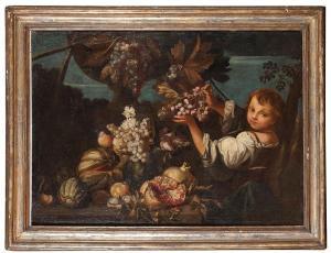 PACE Michele 1625-1670,PAESAGGIO CON NATURA MORTA DI FRUTTA E FANCIULLO,Babuino IT 2021-11-09