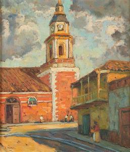 PACHECO ALTAMIRANO Arturo 1903-1978,L'église Saint-François au Chili,1935,Horta BE 2021-11-15