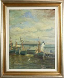 PACKER Richard Gordon 1916-1998,Fishing Boats at the Docks,Clars Auction Gallery US 2023-04-15