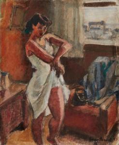 PACOUIL Georges 1903-1996,Jeune femme enlevant sa combinaison,1923,Art Richelieu FR 2024-04-16