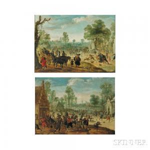PACX Hendrick Ambrosius 1602-1658,Two Village Battle Scenes: The Melee,Skinner US 2017-05-19