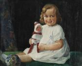 PADDEN Percy,Portrait of Daphne, the artist's daughter, with do,1929,Dreweatt-Neate 2010-10-20