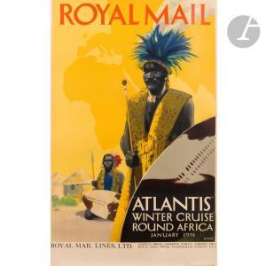 PADDEN Percy 1885-1965,Royal Mail - Atlantis Winter Cruise Round Africa, ,Ader FR 2024-03-29