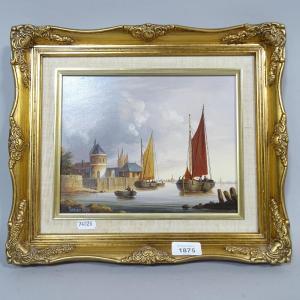 PAGE Bernard 1927-1988,sailing ships at harbour,Burstow and Hewett GB 2022-09-08