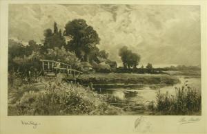 PAGE Henry Maurice 1845-1908,A wooden river bridge,Dreweatt-Neate GB 2005-05-24