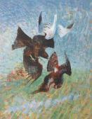 PAGE John 1900-1900,Black kite harrying Montagu's harriers,1998,Sotheby's GB 2007-10-25