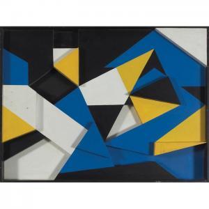 PAGE John 1900-1900,Composition in Blue, Yellow, Black and White,1968,Treadway US 2013-12-07