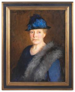 PAGE Marie Danforth 1869-1940,Self portrait,1939,Eldred's US 2023-03-23