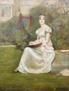 PAICE Philip Stuart 1884-1940,Lady sketching in a garden,Golding Young & Co. GB 2022-08-24