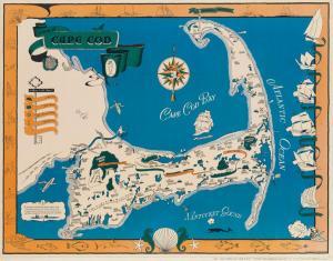 PAIGE PAUL,A MAP OF CAPE COD,c.1940,Swann Galleries US 2015-11-19