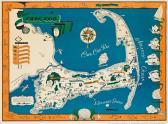 PAIGE PAUL,MAP OF CAPE COD,1940,Swann Galleries US 2022-08-04
