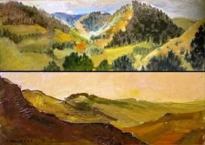 paignant helene 1922-2007,Deux paysages de montagne,Oger-Camper FR 2010-01-27