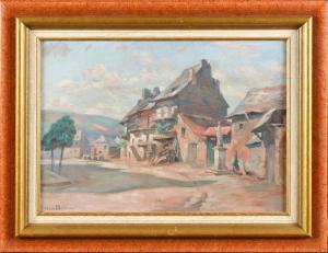 PAILLER Henri 1876-1954,La place du village,Osenat FR 2023-03-18